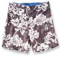 Flower Print Surf Shorts